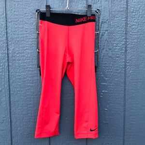 Nike Pro Dri-Fit Leggings -Red XS